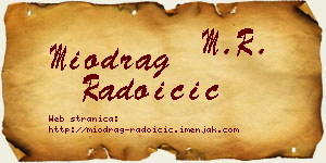 Miodrag Radoičić vizit kartica